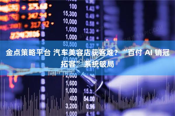 金点策略平台 汽车美容店获客难？“百付 AI 销冠拓客” 系统破局