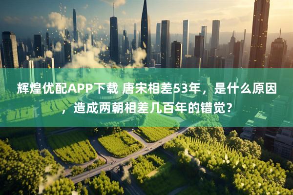 辉煌优配APP下载 唐宋相差53年，是什么原因，造成两朝相差几百年的错觉？